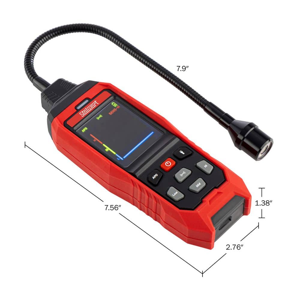 Stalwart Rechargeable Battery Powered Natural Gas Detector Sniffer (2)