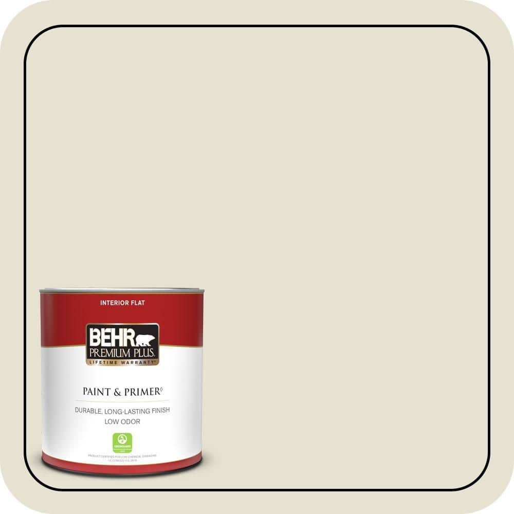BEHR PREMIUM PLUS #73 Off White Flat Low Odor & Primer (1)