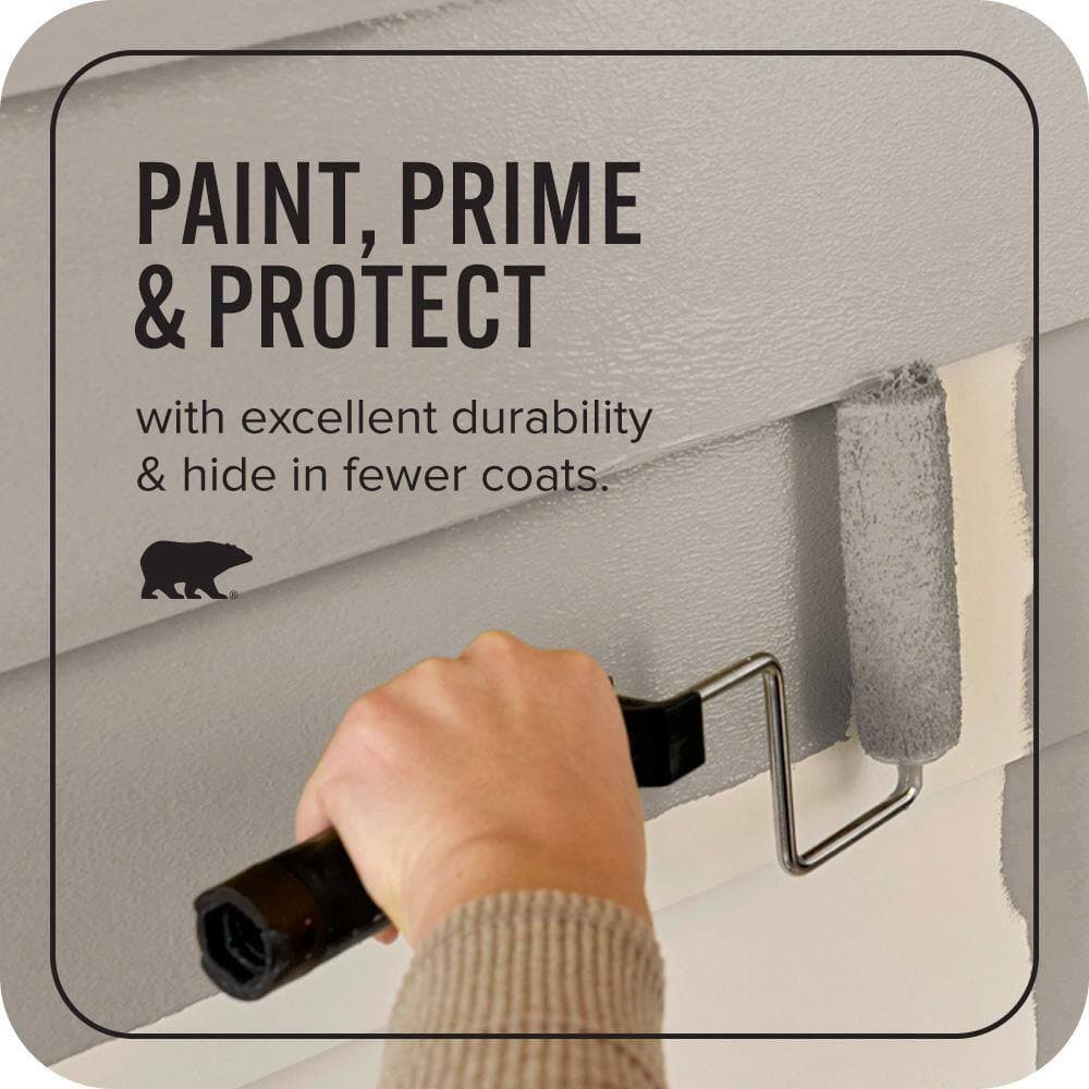 BEHR ULTRA 1 qt. #N200-4 Rustic Taupe Satin Enamel Exterior Paint & Primer (3)