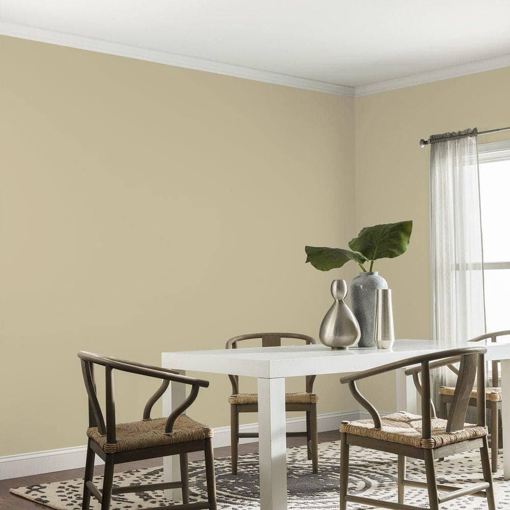Glidden Ultra-Hide 1 gal. PPG1112-4 Beach Dune Satin Interior Paint (4)