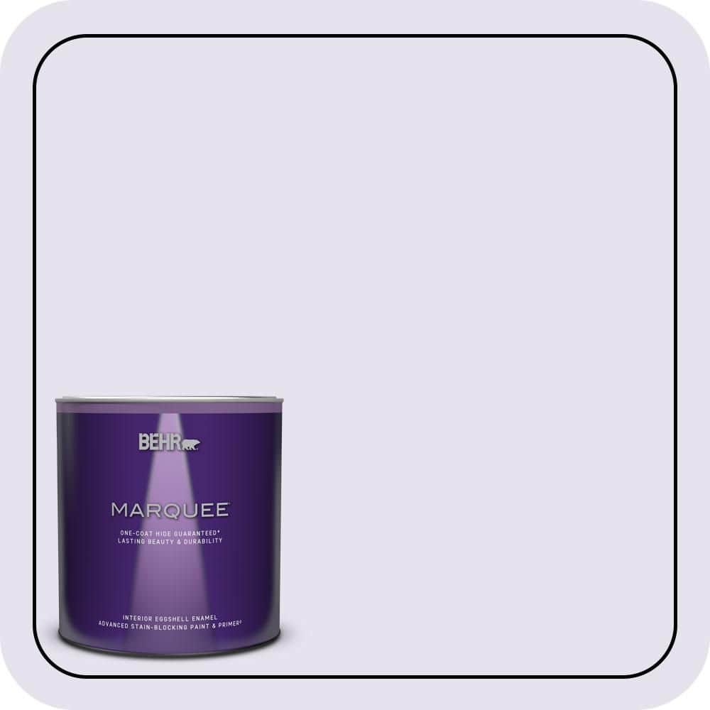 BEHR MARQUEE 1 qt. #640A-1 Soft Iris Eggshell Enamel Interior Paint & Primer