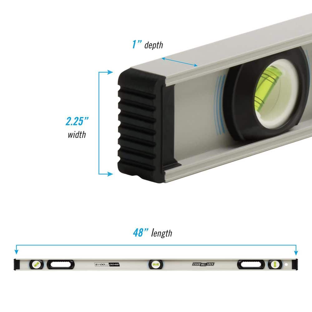 Channellock 48 in. Aluminum I-Beam Level (3)
