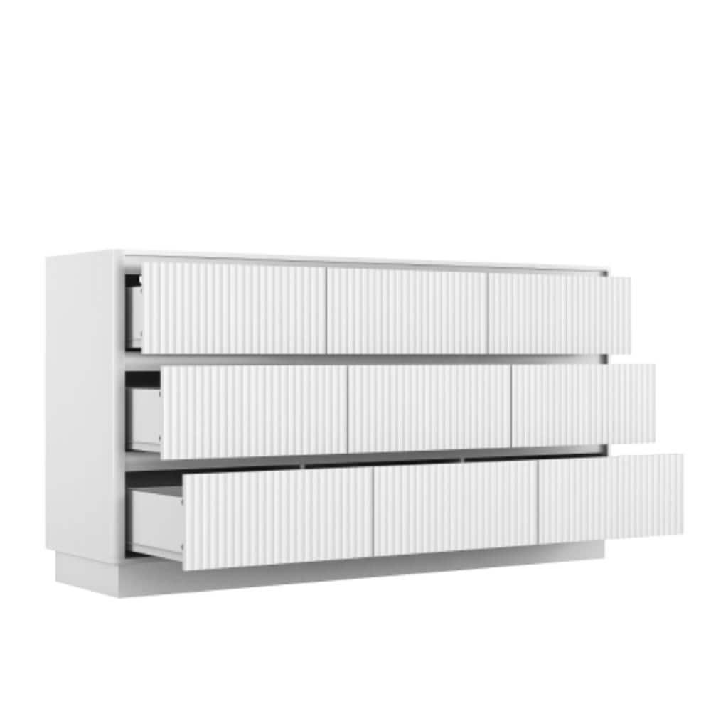 Unbranded 59.1 in. W x 15.7 in. D x 31.6 in. H Bathroom White Linen Cabinet (1)