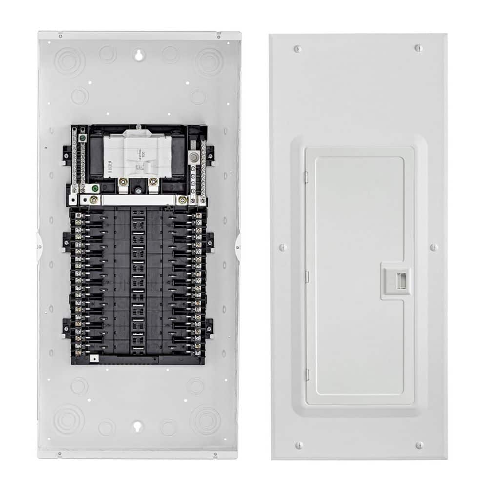 Leviton 100 Amp 20-Space, 20-Circuit Indoor Load Center with Main Circuit Breaker, Door Included LP210-BDR (2)