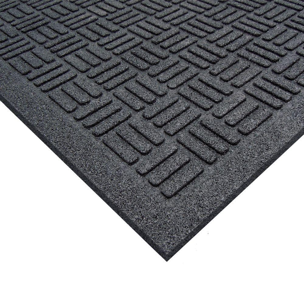 TrafficMaster Black 24 in. x 36 in. Recycled Rubber Commercial Door Mat (4)