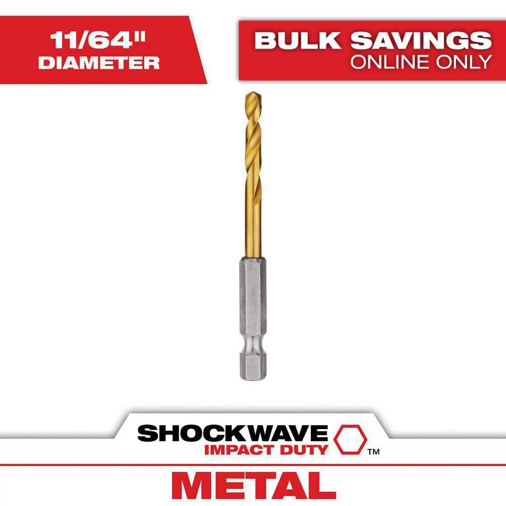 Milwaukee SHOCKWAVE 11/64 in. Titanium Twist Drill Bit