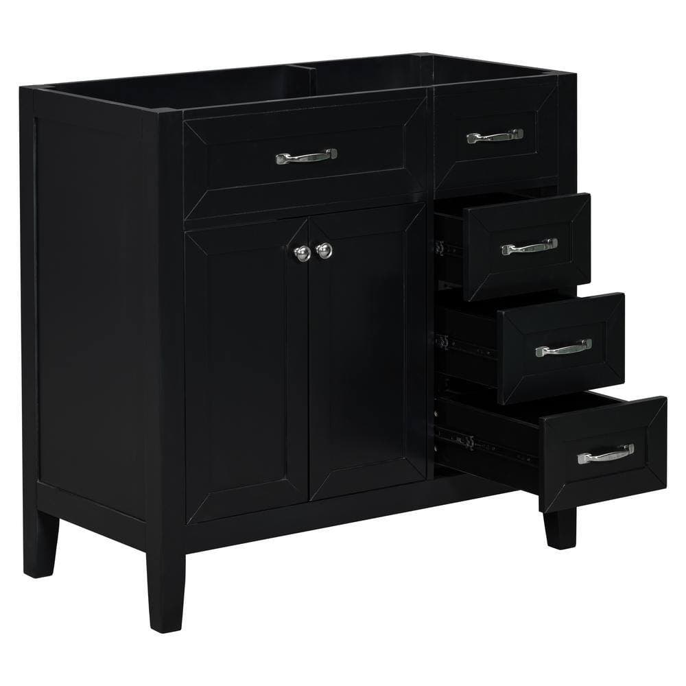 Nestfair 35.5 in. W 17.7 in. D 35 in. H Bath Vanity Cabinet without Top (4)