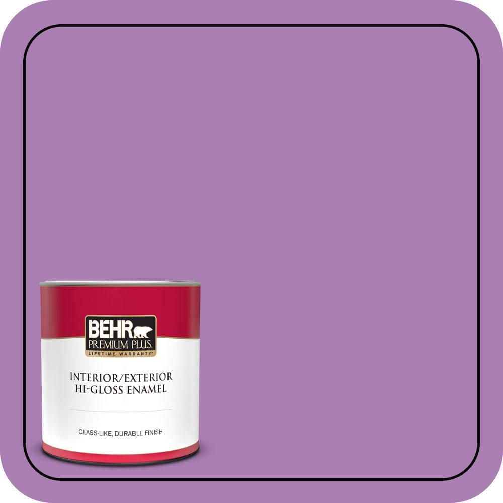 BEHR PREMIUM PLUS 1 qt. #P100-5 I Heart Potion Hi-Gloss Enamel Interior/Exterior Paint & Primer
