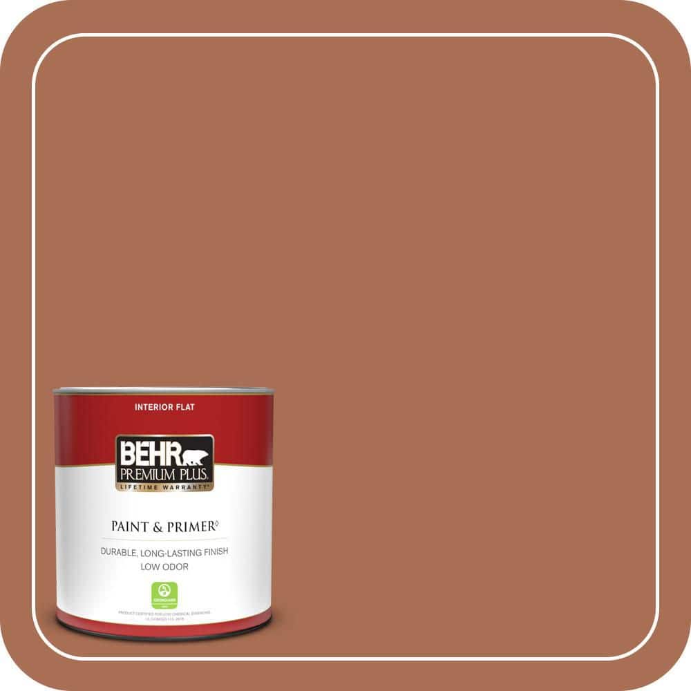 BEHR PREMIUM PLUS #MQ1-28 Orange Flambe Enamel Interior/Exterior Paint & Primer Color Sample (1)