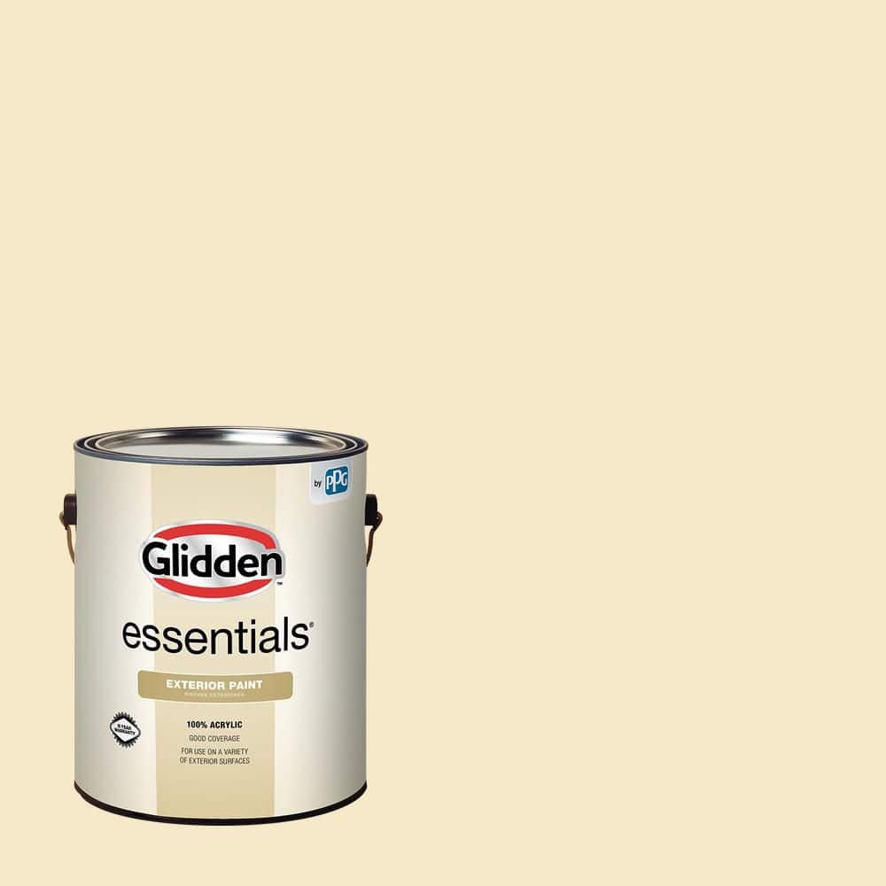 Glidden Essentials 1 gal. PPG1106-1 Maiden Hair Flat Exterior Paint