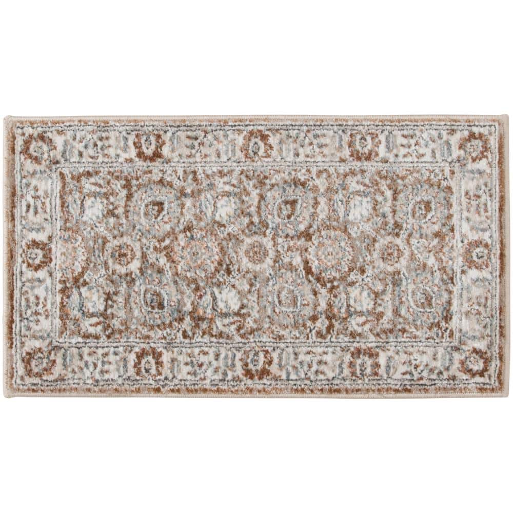 Home Decorators Collection Reynell Brown Doormat 2 ft. x 3 ft. Floral Area Rug