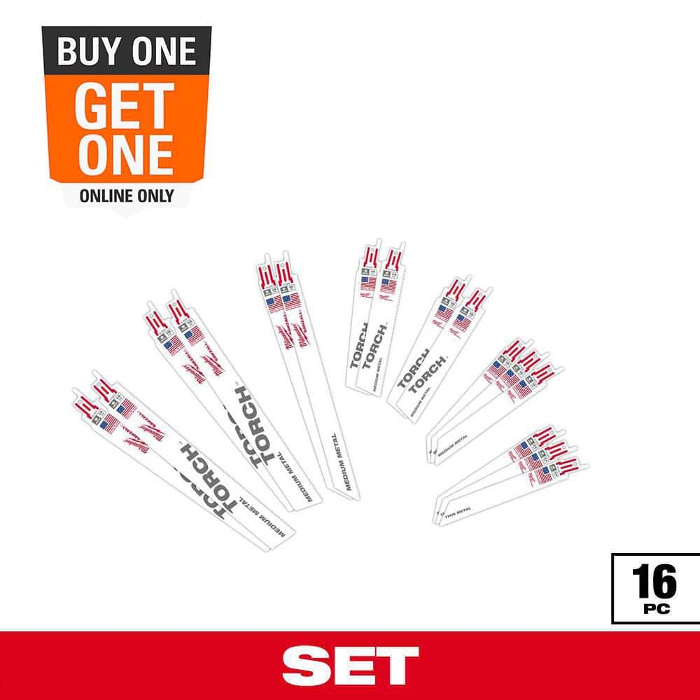 Milwaukee SAWZALL Bi-Metal Wood and Metal Cutting Reciprocating Saw Blade Set