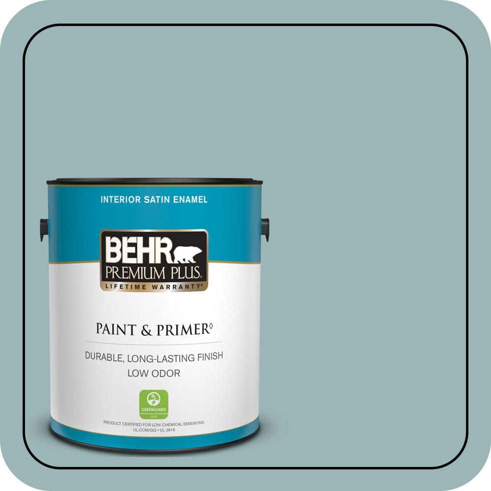 BEHR PREMIUM PLUS 1 gal. #PPU13-12 Harmonious Satin Enamel Low Odor Interior Paint & Primer