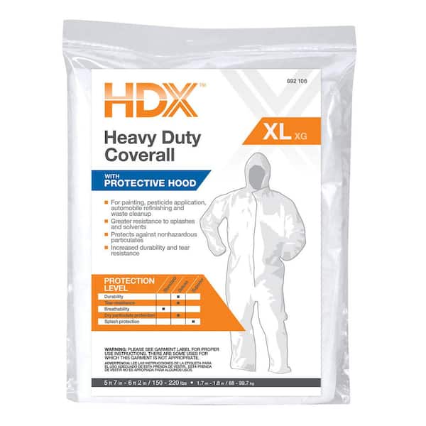 HDX XL Heavy Duty Painters Coverall with Hood (2)