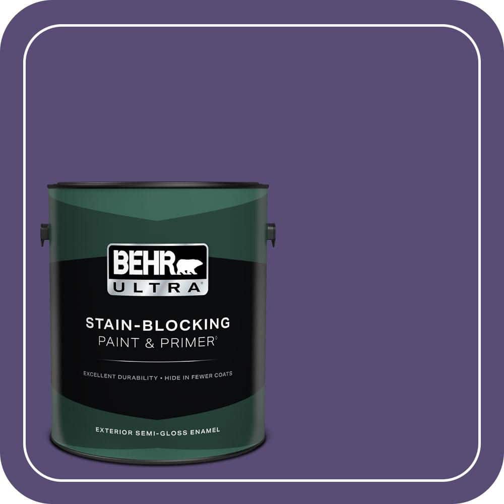 BEHR ULTRA 1 gal. #MQ5-42 Perpetual Purple Semi-Gloss Enamel Exterior Paint & Primer