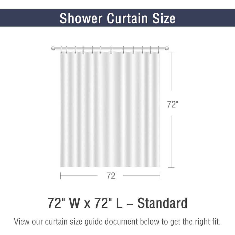 Unbranded 3D Embossed White Shower Curtain 72 x 72 Modern Farmhouse Chic Textured Fabric Set with Hooks for Bathroom (2)