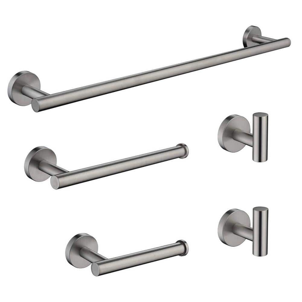 Aurora Decor Doris Piece Bath Hardware with Towel Bar*1, Hand Towel Holder*1, Toilet Paper Holder*1, Towel Hook*2
