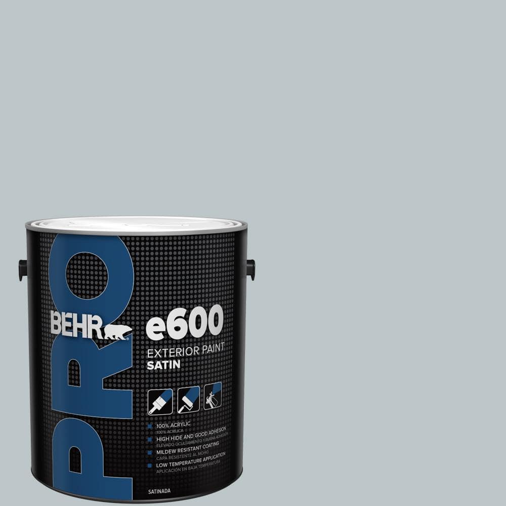 BEHR PRO 1 gal. #N490-2 Icicles Satin Exterior Paint