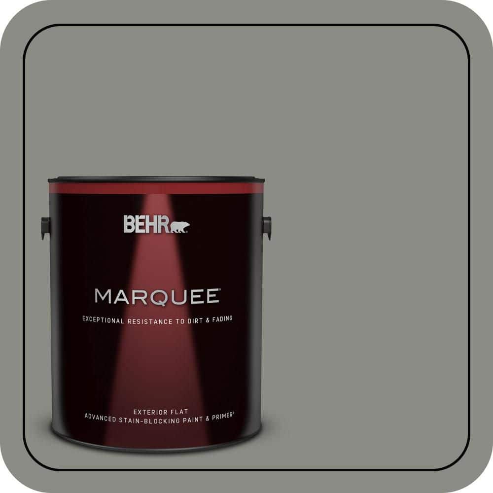 BEHR MARQUEE 1 gal. #N380-5 Naturalist Gray Flat Exterior Paint & Primer