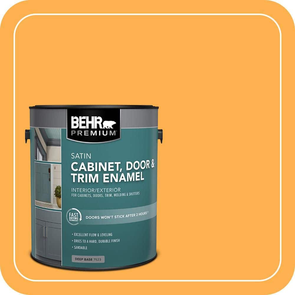 BEHR PREMIUM 1 gal. #P250-6 Splendor Gold Satin Enamel Interior/Exterior Cabinet, Door & Trim Paint