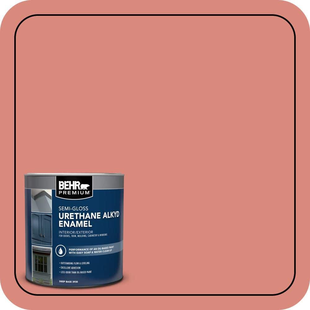 BEHR PREMIUM 1 qt. #M170-5 Indian Sunset Semi-Gloss Enamel Urethane Alkyd Interior/Exterior Paint (1)