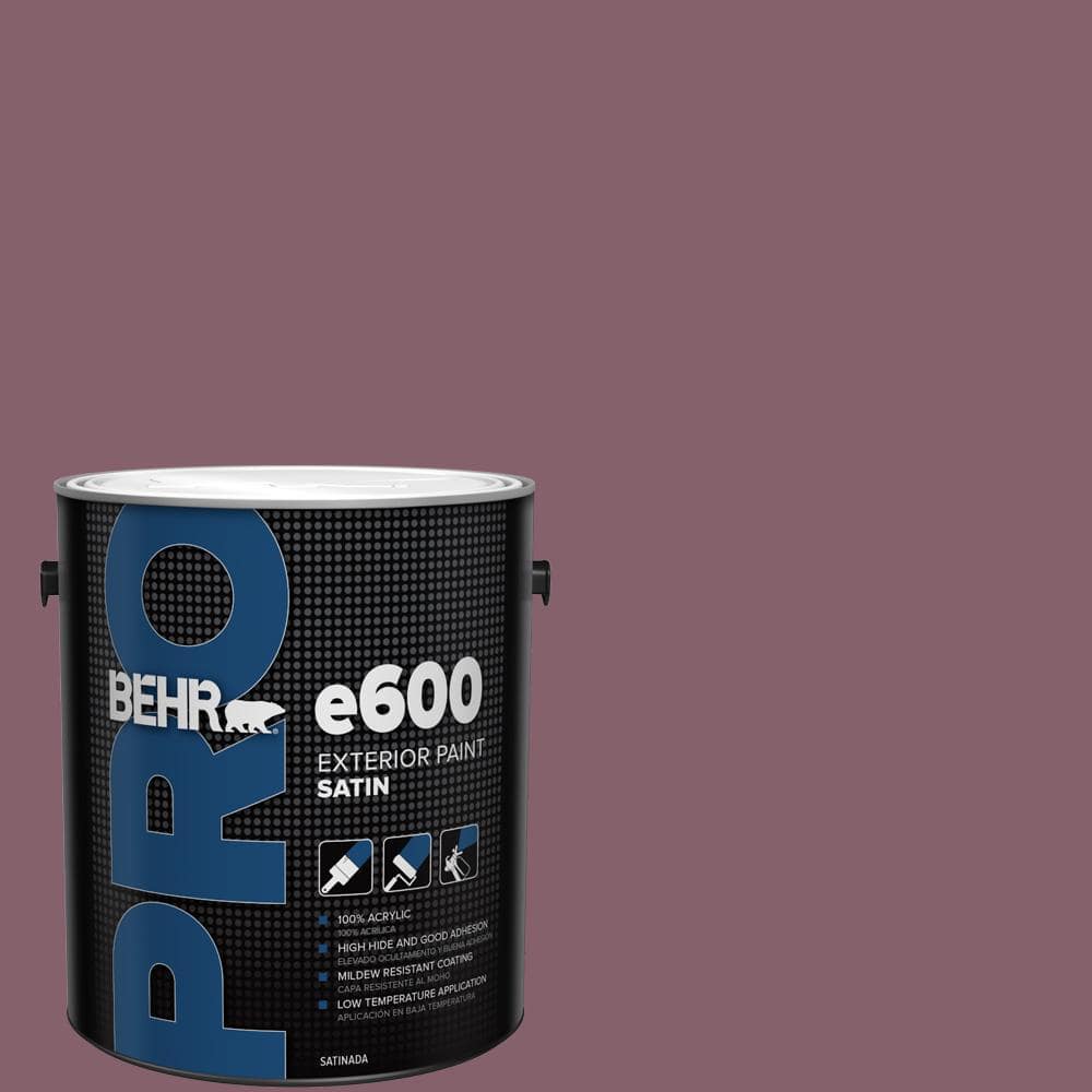 BEHR PRO 1 gal. #BIC-35 Vintage Plum Satin Exterior Paint