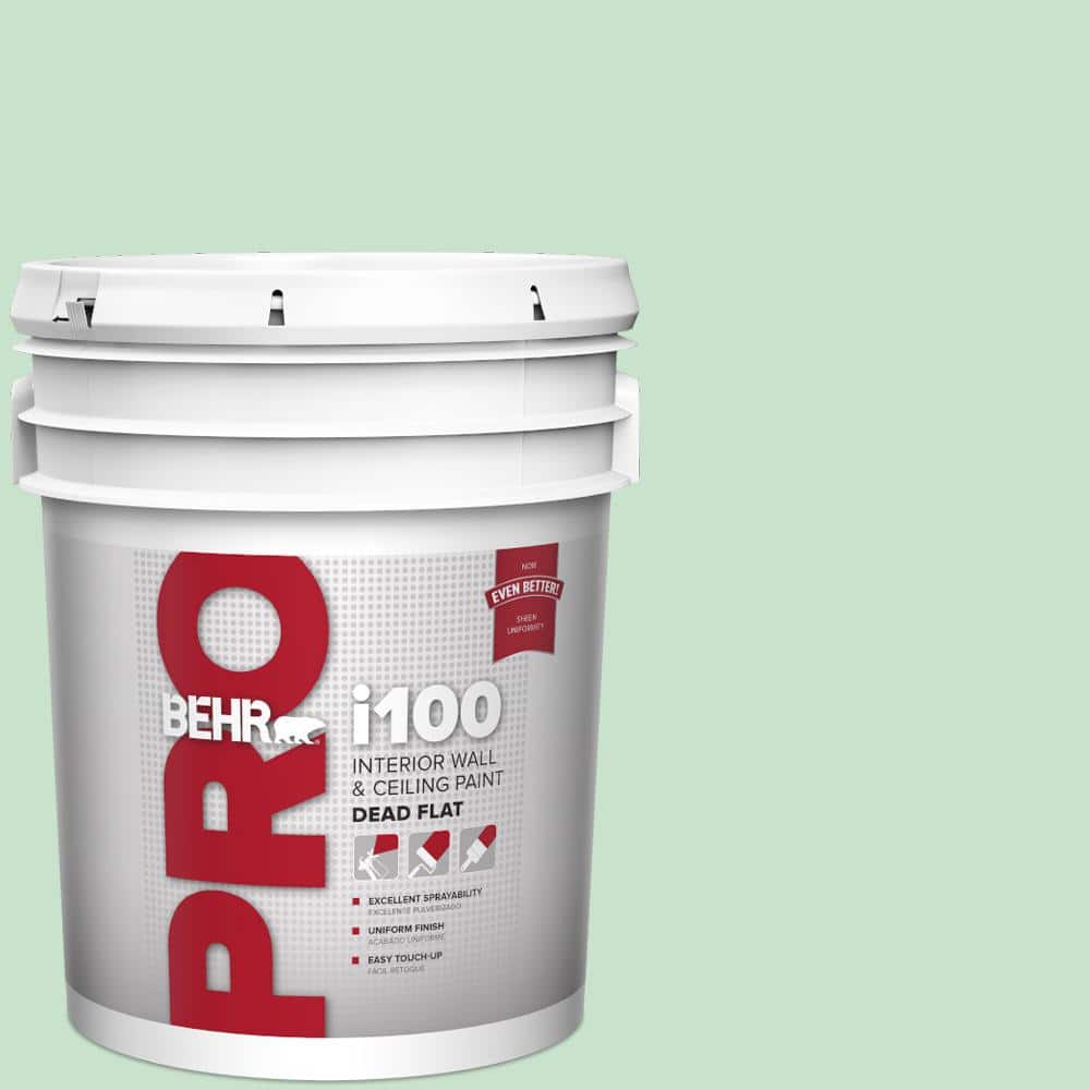 BEHR PRO 5 gal. #M410-2 Wishful Green Dead Flat Interior Paint (1)