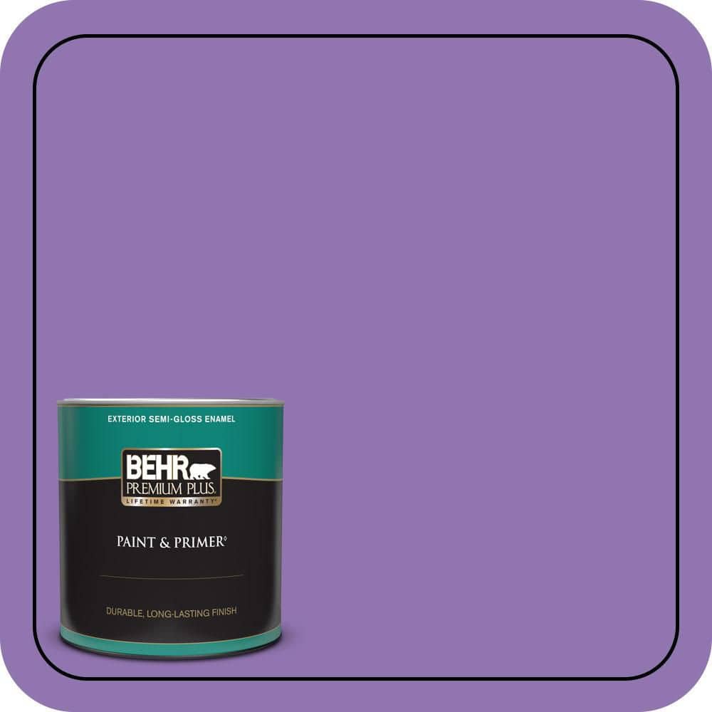 BEHR PREMIUM PLUS 1 qt. #P570-5 Romantic Moment Semi-Gloss Enamel Exterior Paint & Primer
