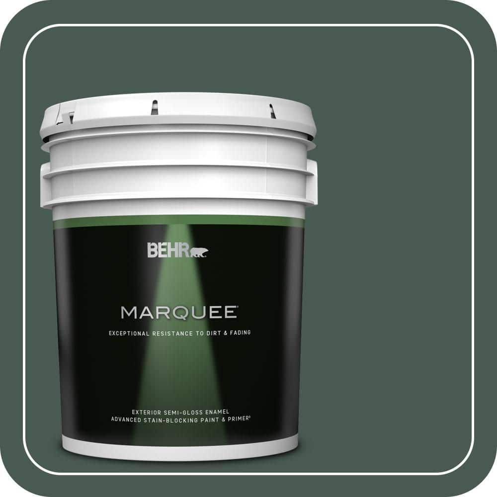 BEHR MARQUEE 5 gal. #S420-7 Secluded Woods Semi-Gloss Enamel Exterior Paint & Primer