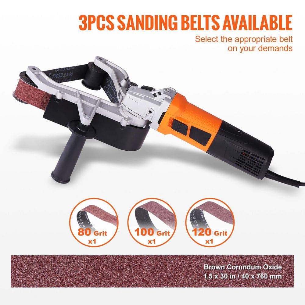 SKYSHALO Pipe Tube Polisher Sander, 1000 W Pipe Belt Sander with 6 Speeds 1100-3200rpm, Professional Belt Sander Grinding Machine (3)