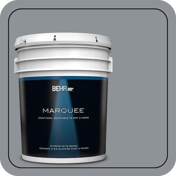 BEHR MARQUEE 5 gal. #PPU18-04 Dark Pewter Satin Enamel Exterior Paint & Primer (2)