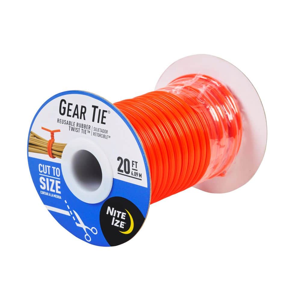 Nite Ize Gear Tie 20 Foot Spool-Bright Orange