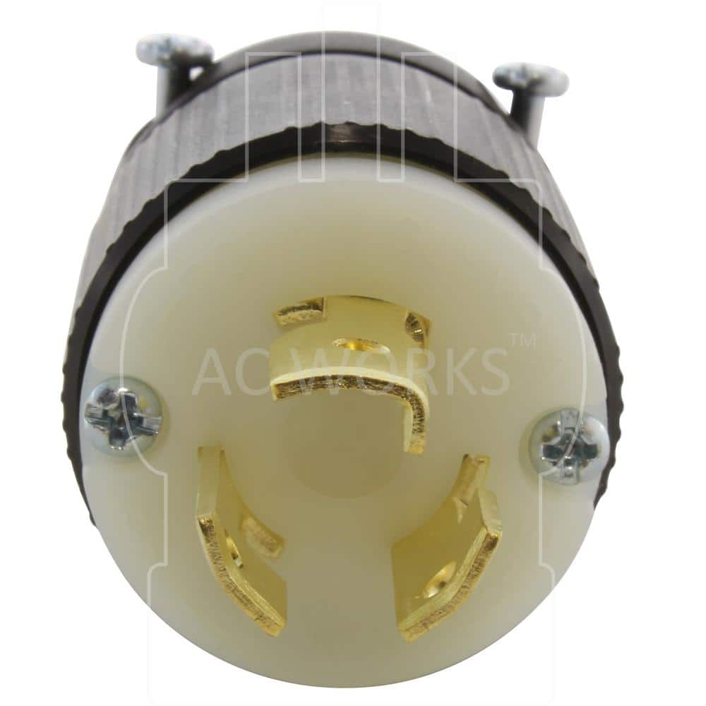 AC WORKS 15 Amp 125-Volt NEMA L5-15P 3-Prong Industrial Grade Locking Male Plug (3)