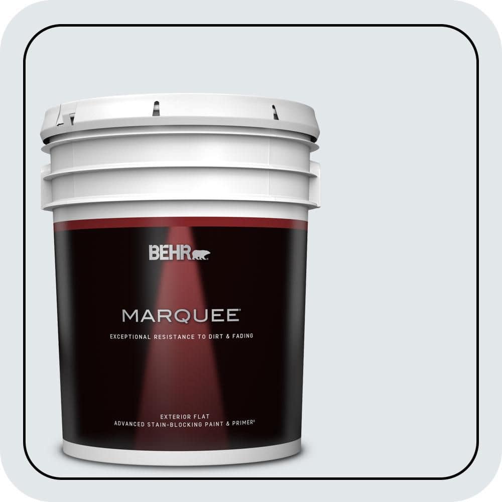 BEHR MARQUEE 5 gal. #610E-2 Winter Day Flat Exterior Paint & Primer