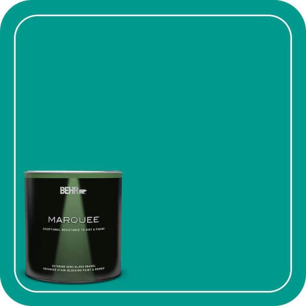 BEHR MARQUEE 1 qt. #P450-6 Tropics Semi-Gloss Enamel Exterior Paint & Primer (2)