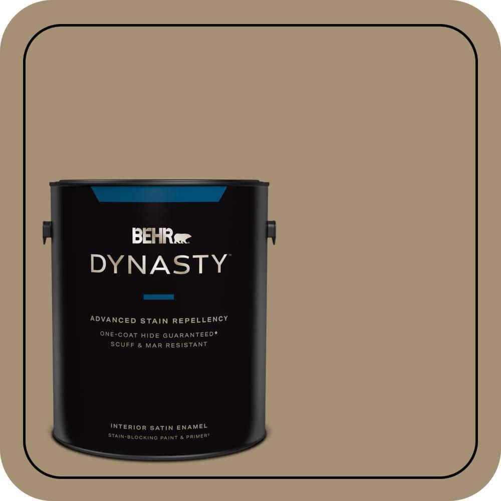 BEHR DYNASTY 1 gal. #N300-5 Hidden Treasure One-Coat Hide Satin Enamel Stain-Blocking Interior Paint and Primer