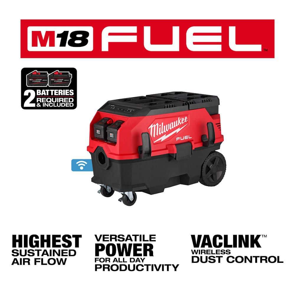 Milwaukee M18 FUEL PACKOUT 9 Gallon Dual-Battery Dust Extractor with VACLINK (2)