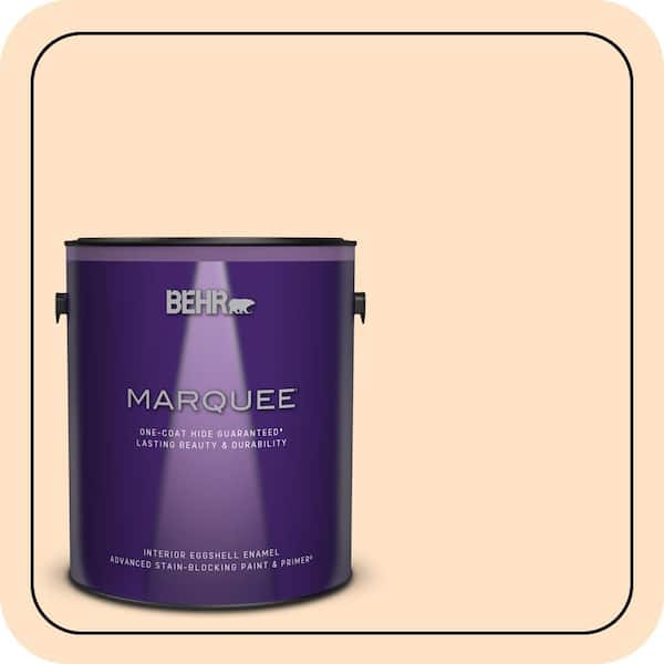 BEHR PREMIUM PLUS #290A-3 Fall Straw Flat Interior/Exterior Paint & Primer Color Sample (2)