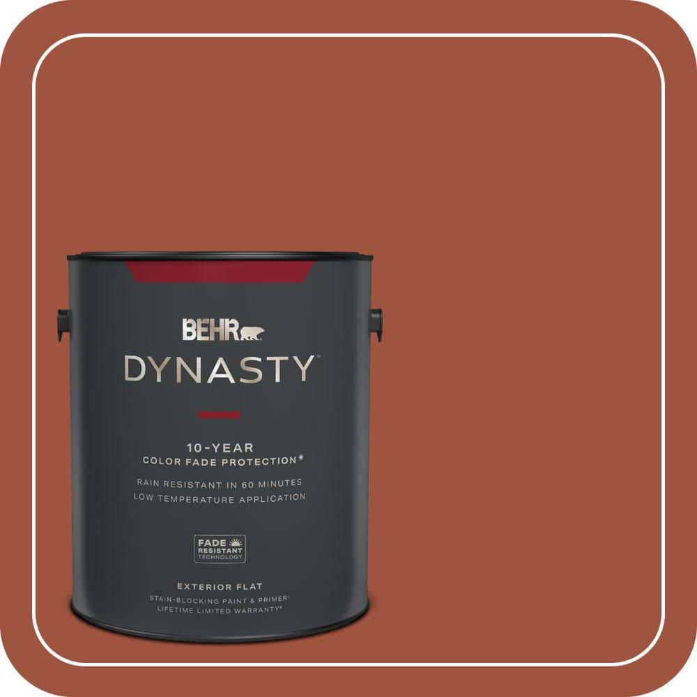 BEHR DYNASTY 1 gal. #MQ1-25 Kalahari Sunset Flat Exterior Stain-Blocking Paint & Primer