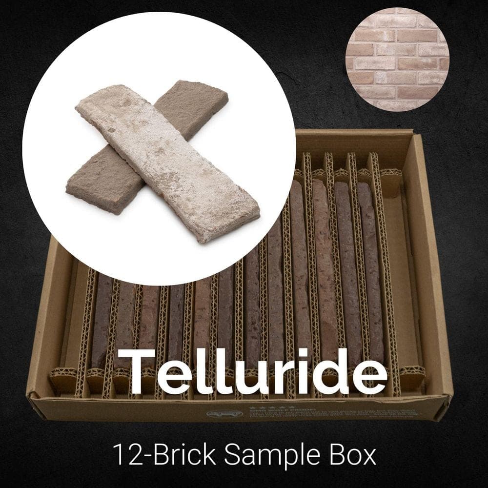 Old Mill Brick Sample Box Telluride Thin Brick 7.625 in. x 2.25 in. x 0.5 in. (1)