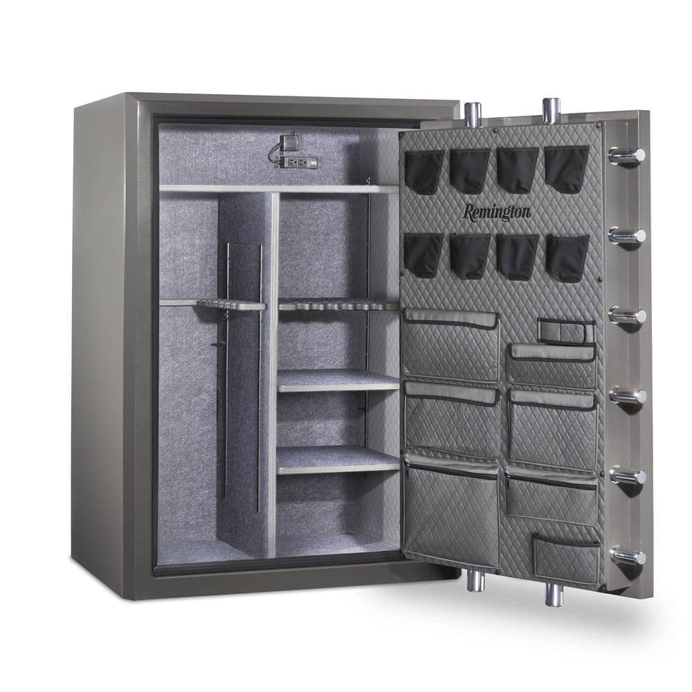 Remington Nitro 56-Gun Fireproof and Waterproof Gun Safe with Electronic Lock, Seltzer Gray Gloss (2)