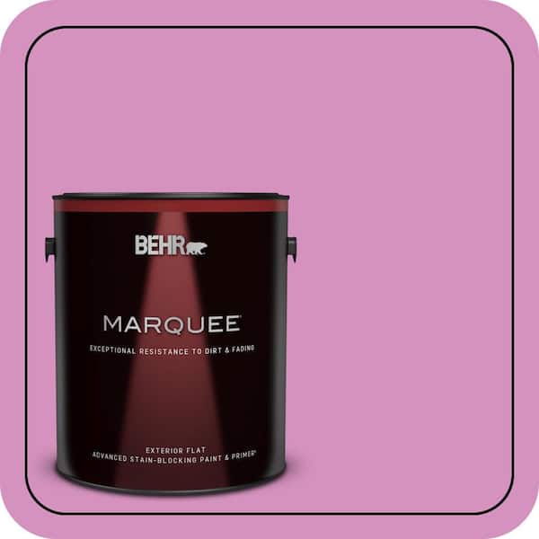 BEHR MARQUEE 1 gal. #680B-4 Pressed Flower Flat Exterior Paint & Primer (2)