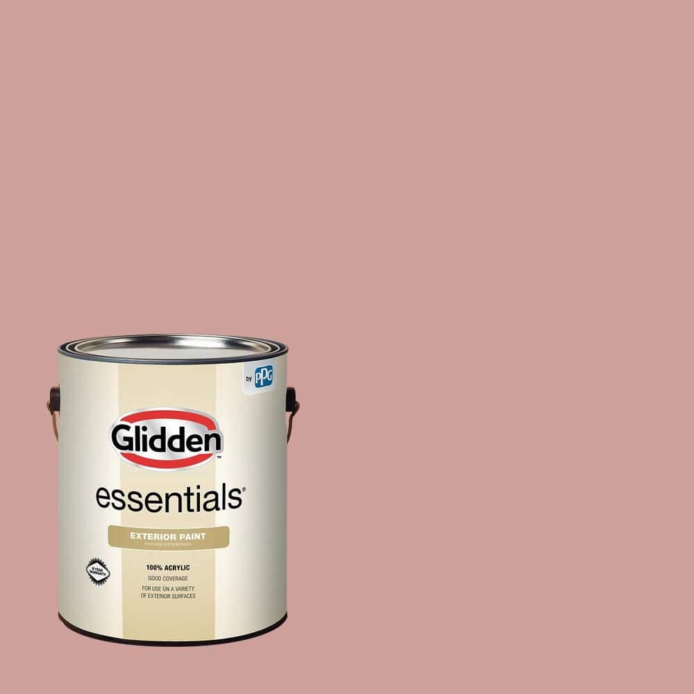 Glidden Essentials 1 gal. PPG1056-4 Raffia Cream Satin Exterior Paint