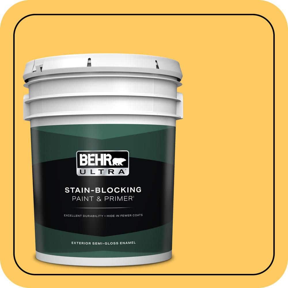 BEHR ULTRA 5 gal. #P260-6 Smiley Face Semi-Gloss Enamel Exterior Paint & Primer