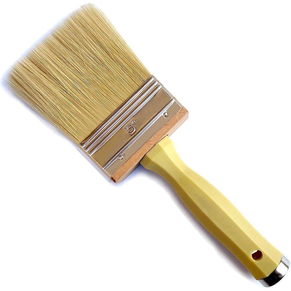 KIWDZFU 3 in. Block Stain Brush Thick Paint Brush Fence Deck Stain Applicator Soft Bristle Brush for Emulsion Dusting (1)