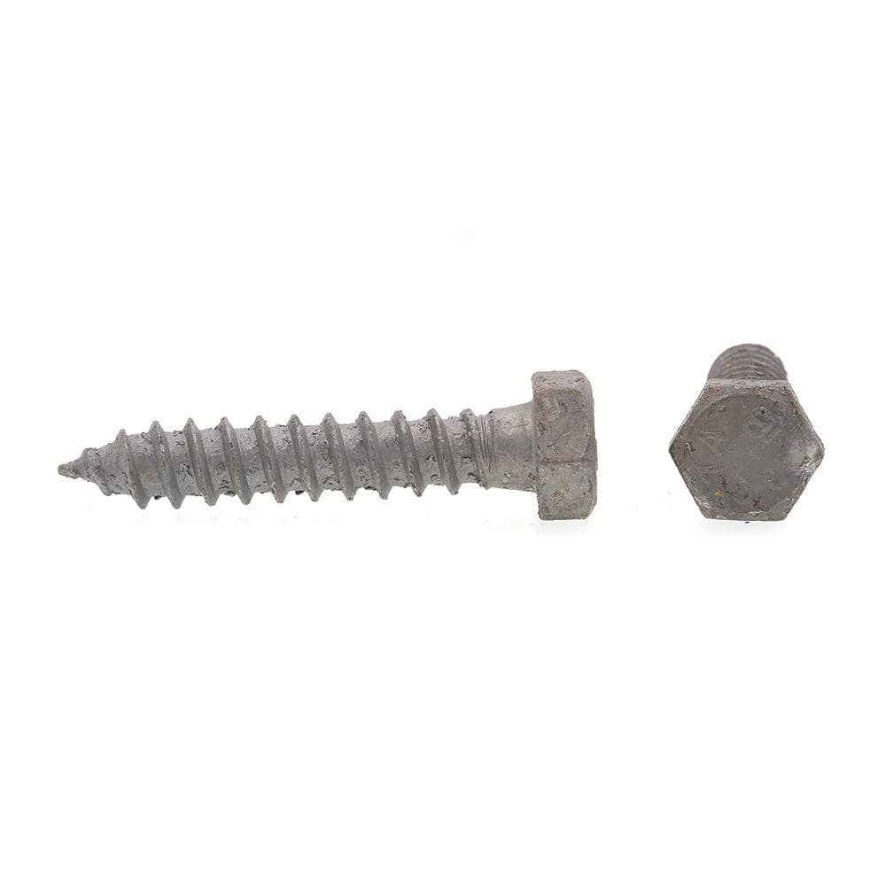 Prime-Line 3/8 in. x 2 in. A307 Grade A Hot Dip Galvanized Steel Hex Lag Screws (25-Pack) (2)