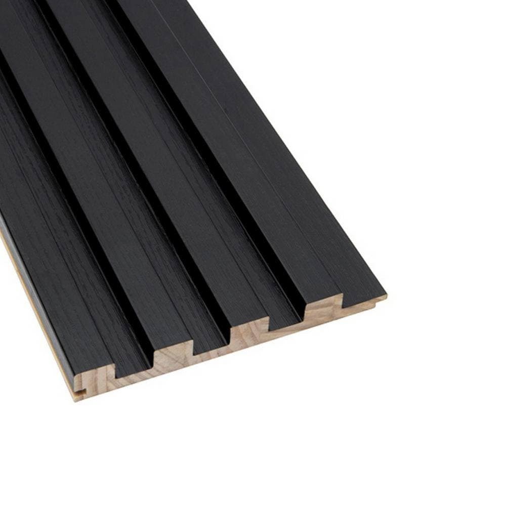 Ejoy 106 in. x 6 in. x 0.7 in. Solid Wood Wall Cladding Siding Board in Black Texture Color (Set of 4-Piece) (3)