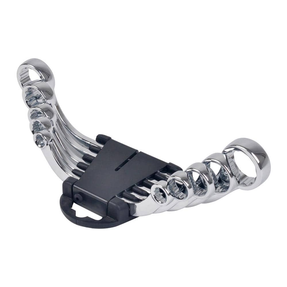 KING Half-Moon Box-End Wrench Set, 5/16 in. to 7/8 in. with Hanging Clip (2)