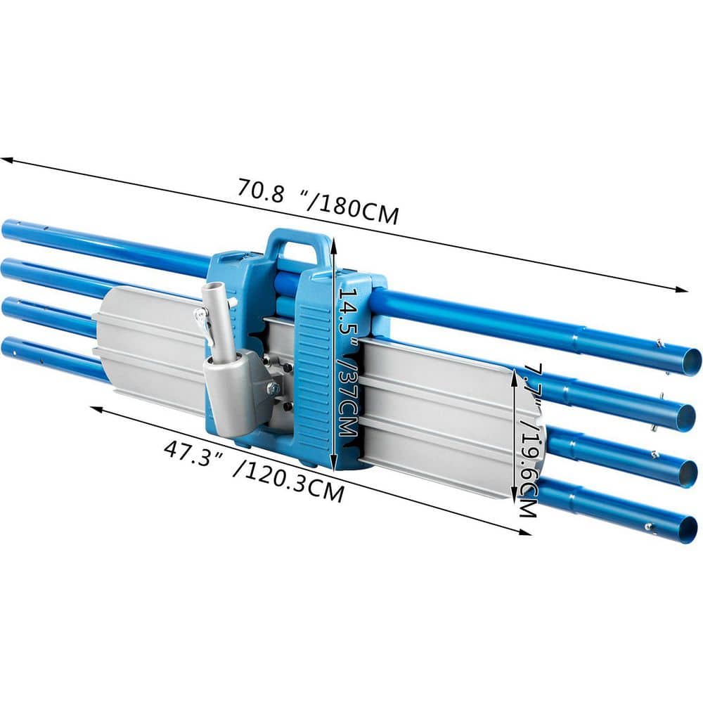 xinyoec 48 in. x 8 in. Round End Concrete Float Tool with 4 Float Handle, Bull Float Bracket, Magnesium Finishing Bull Float (2)