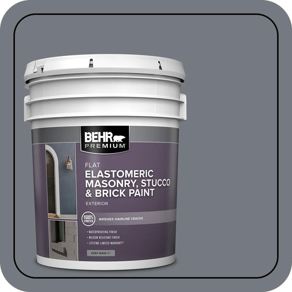 BEHR PREMIUM 5 gal. #N510-5 Liquid Mercury color Elastomeric Masonry, Stucco and Brick Exterior Paint (1)